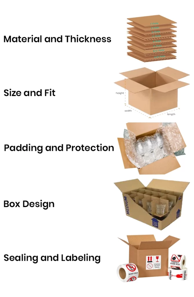 Boxes for shipping Glassware